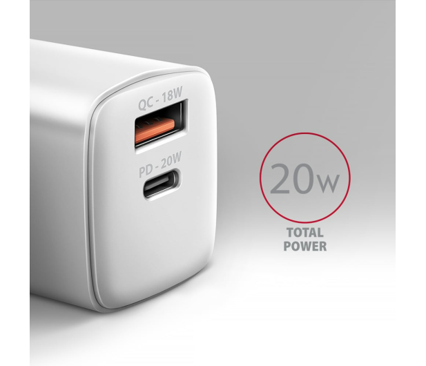 Axagon ACU-PQ20W, 20W, 2x port, PD3.0/PPS/QC4+/AFC/Apple - 1353456 - zdjęcie 8